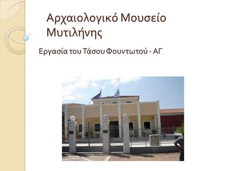 Αρχαιολογικό Μουσείο Μυτιλήνης