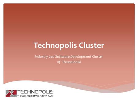 Industry Led Software Development Cluster of Thessaloniki