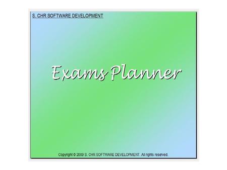 Οδηγίες χρήσης του Exams Planner