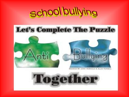 Ο εκφοβισμός δεν πρέπει να εφαρμόζεται στο σχολείο. Δυστυχώς, σε πολλά από τα σχολεία εφαρμόζεται σε μικρότερα παιδιά. Bullying should not be applied.