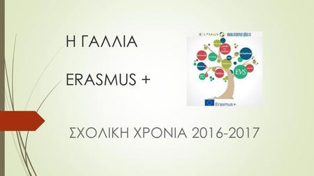 Η ΓΑΛΛΙΑ ERASMUS + ΣΧΟΛΙΚΗ ΧΡΟΝΙΑ 2016-2017.