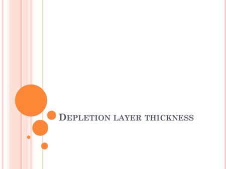 Depletion layer thickness
