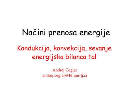 Načini prenosa energije