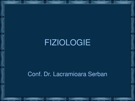 Conf. Dr. Lacramioara Serban