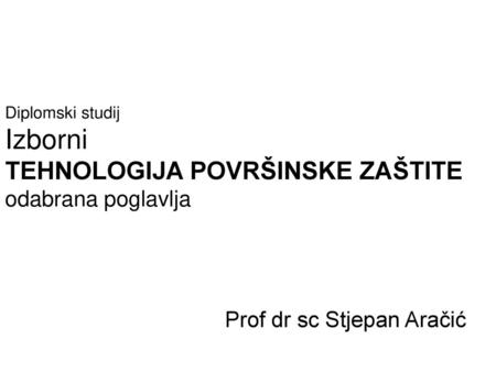 Prof dr sc Stjepan Aračić