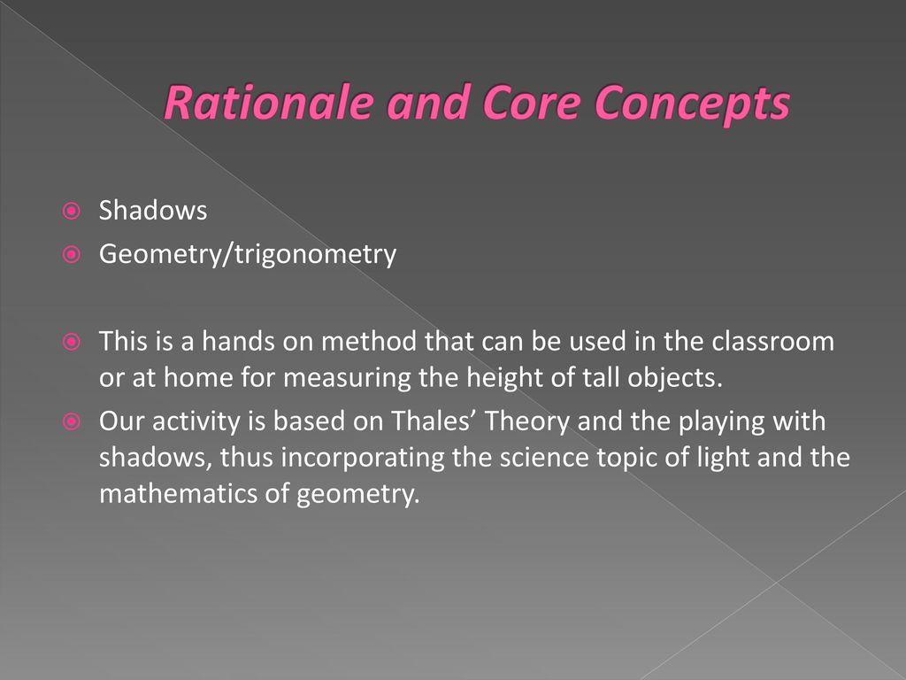 Rationale and Core Concepts