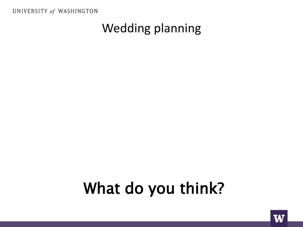 Wedding planning What do you think