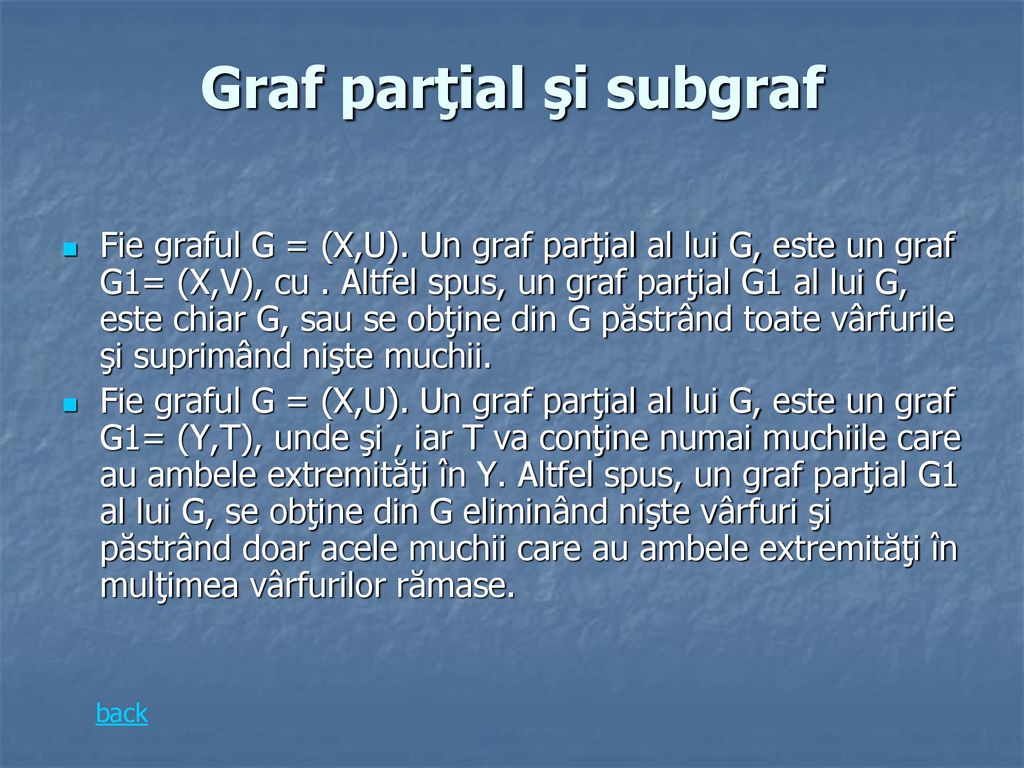 Graf parţial şi subgraf