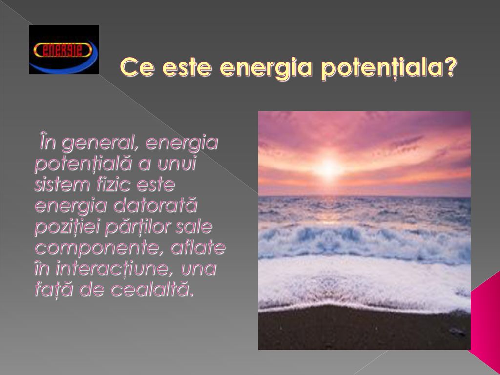 Ce este energia potenţiala