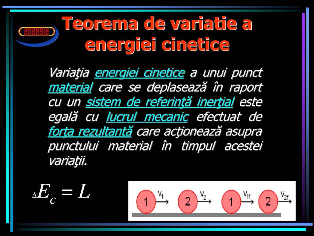 Teorema de variatie a energiei cinetice
