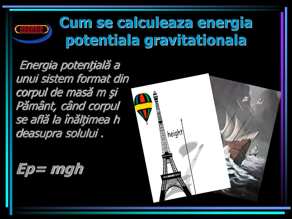 Cum se calculeaza energia potentiala gravitationala