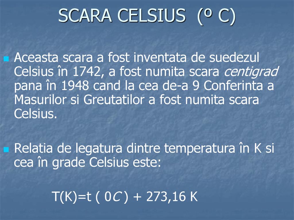 SCARA CELSIUS (º C)