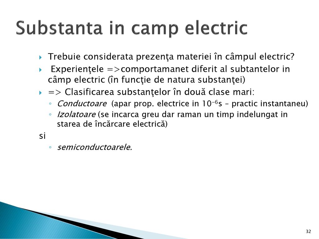 Substanta in camp electric