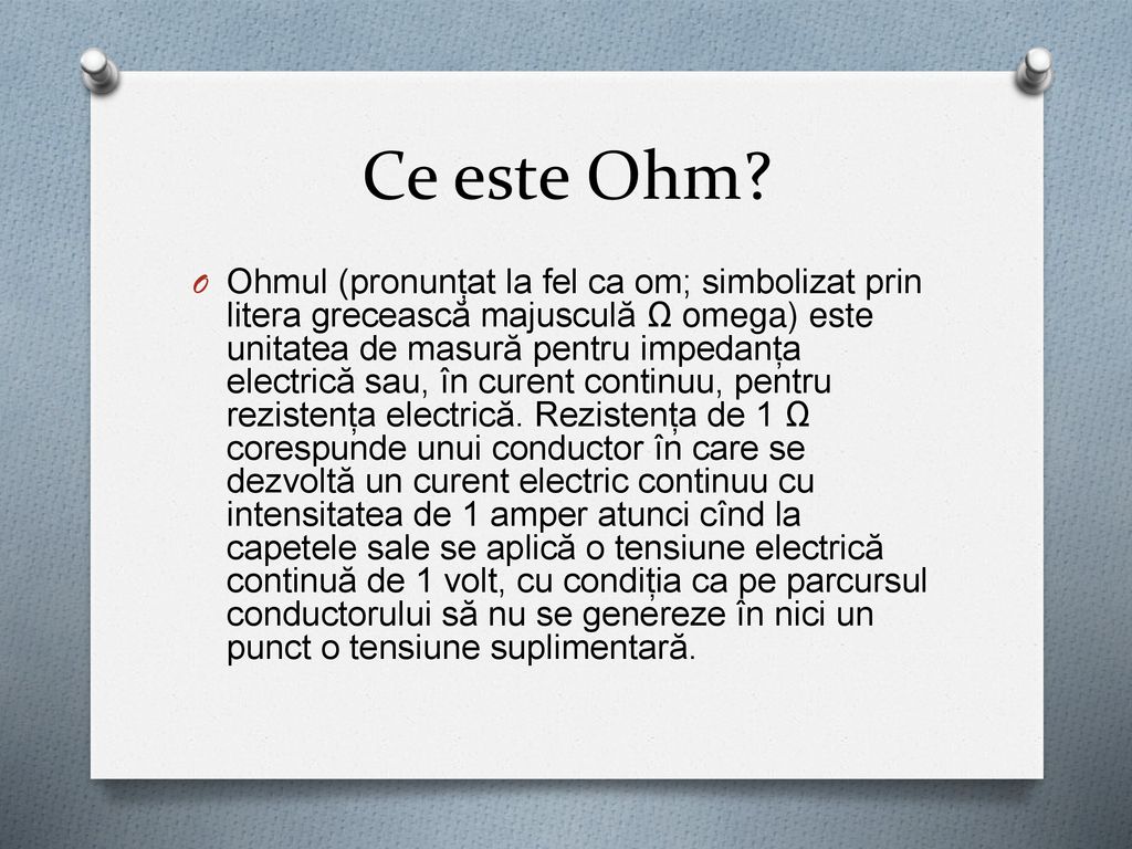 Ce este Ohm