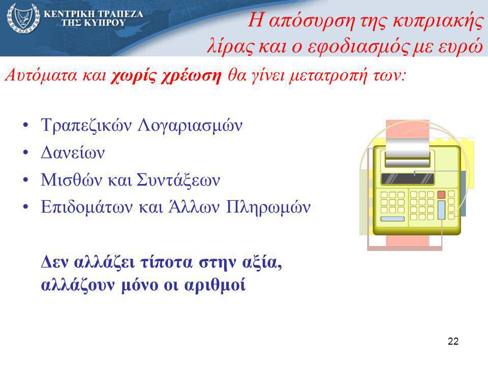 Η απόσυρση της κυπριακής λίρας και ο εφοδιασμός με ευρώ