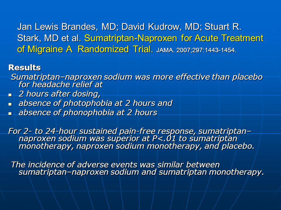 Jan Lewis Brandes, MD; David Kudrow, MD; Stuart R. Stark, MD et al