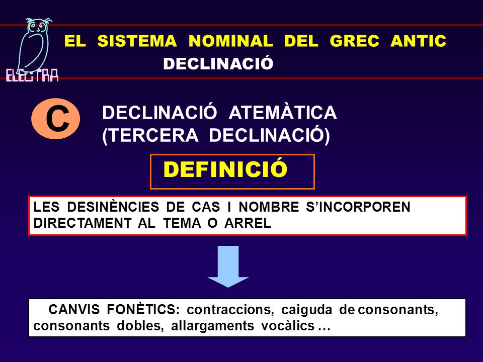 C DEFINICIÓ DECLINACIÓ ATEMÀTICA (TERCERA DECLINACIÓ)
