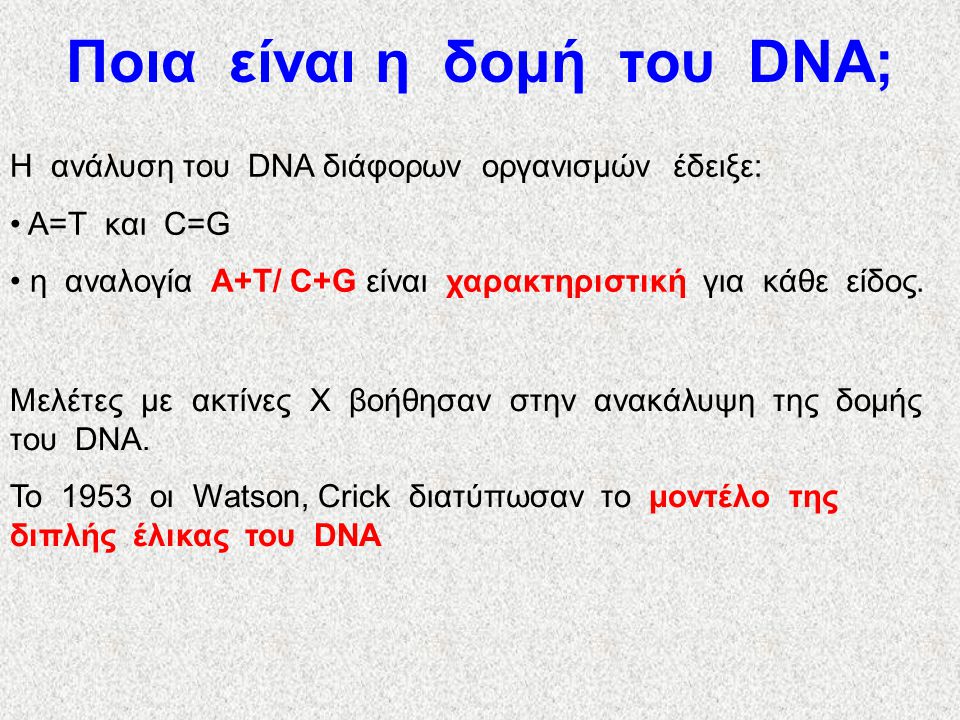 Ποια είναι η δομή του DNA;