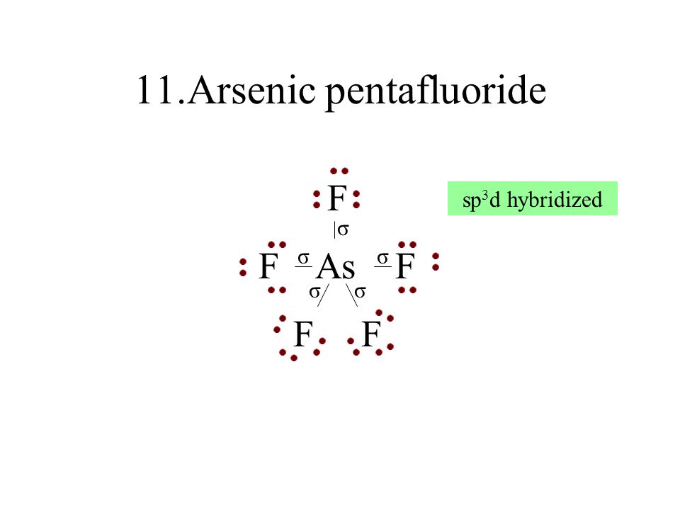 11.Arsenic pentafluoride