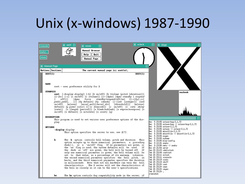 Unix (x-windows)