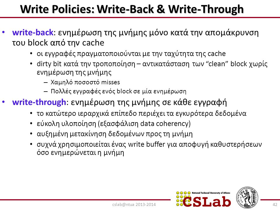 Write Policies: Write-Back & Write-Through