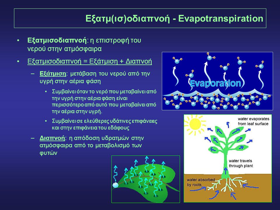 Εξατμ(ισ)οδιαπνοή - Evapotranspiration