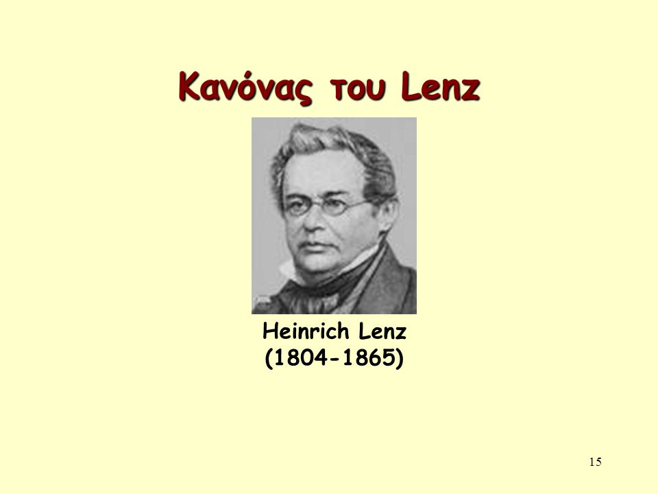 Κανόνας του Lenz Heinrich Lenz ( )