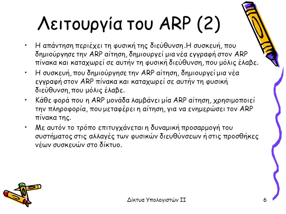 Λειτουργία του ARP (2)