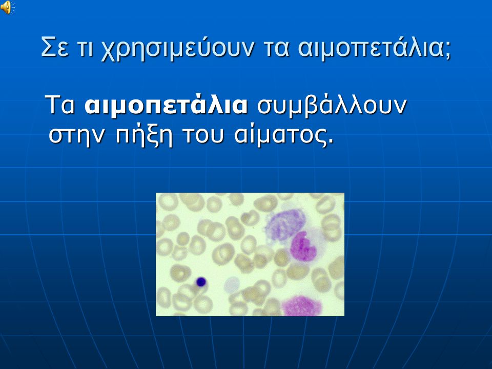 Σε τι χρησιμεύουν τα αιμοπετάλια;