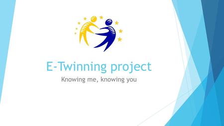 E-Twinning project Knowing me, knowing you. Τι είναι το e-Twinning;  Το eTwinning είναι ένα Ευρωπαϊκό πρόγραμμα ηλεκτρονικής αδελφοποίησης σχολείων.