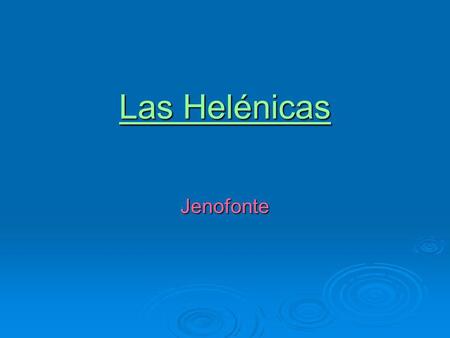 Las Helénicas Jenofonte.