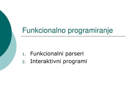 Funkcionalno programiranje