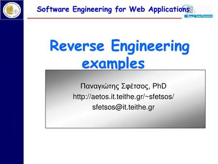 Software Engineering for Web Applications