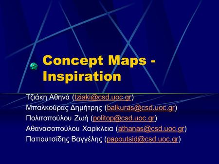 Concept Maps - Inspiration