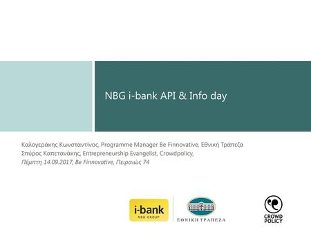 NBG i-bank API & Info day