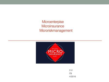 Microenterpise Microinsurance Microriskmanagement