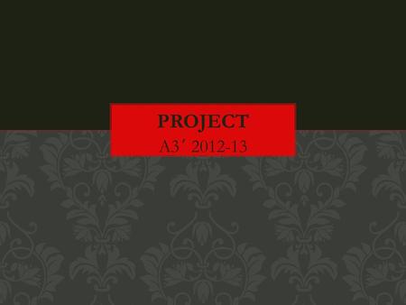 Project A3΄ 2012-13.