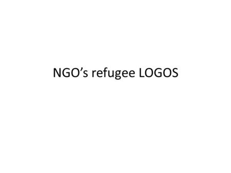 NGO’s refugee LOGOS. Χρωματική μελέτη των logo Τα logo των οργανώσεων χρησιμοποιούν κατα κύριο λόγο το μπλέ και το πράσινο.