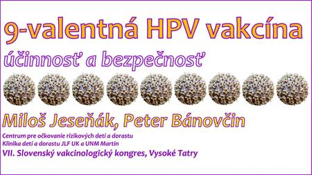 9-valentná HPV vakcína účinnosť a bezpečnosť