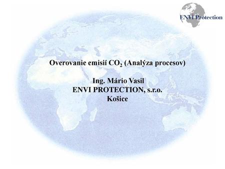 Overovanie emisií CO2 (Analýza procesov)