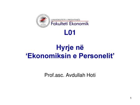 L01 Hyrje në ‘Ekonomiksin e Personelit’