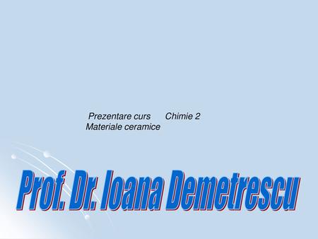 Prof. Dr. Ioana Demetrescu