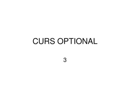 CURS OPTIONAL 3.