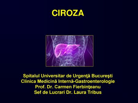 CIROZA Spitalul Universitar de Urgenţă Bucureşti