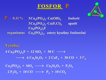 P – 0,11 % 3 Cu3(PO4)2 · Ca(OH)2 fosforit