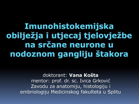 mentor: prof. dr. sc. Ivica Grković