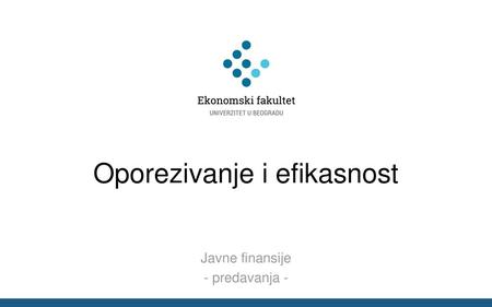 Oporezivanje i efikasnost