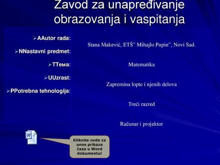 Kliknite ovde za unos prikaza časa u Word dokumentu!