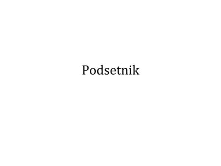 Podsetnik.