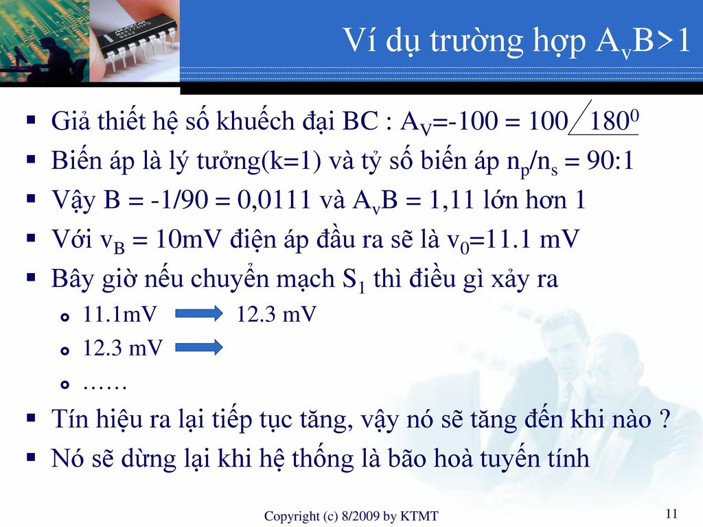 Ví dụ trường hợp AvB>1